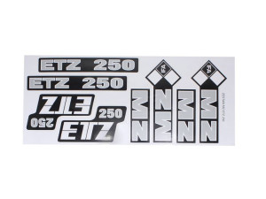 Naklejka Mz Etz 250 Duża Szara Kat-p