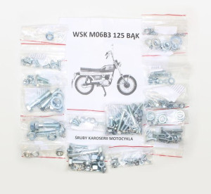 Śruby Komplet Motocykla (bez Śrub Silnika) Wsk M06b3 125 Bąk