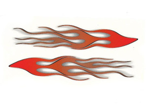Naklejka Płomienie Duża Czerwona Kat-m 260x110mm