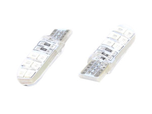 Żarówka 12v Led T10-2835-12smd Czerwona Silikon (brak Ece)