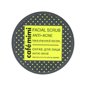 Cafe Mimi Peeling do Twarzy Anti - Acne Czarny Węgiel 110 ml