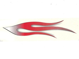 Naklejka Płomienie Bordo Kat-m 290x82mm