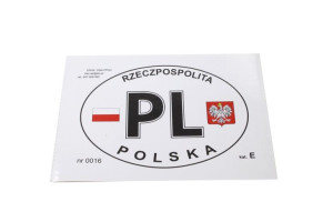 Naklejka Pl Flaga/godło Polska Duża Kat-e 160mm X 117mm
