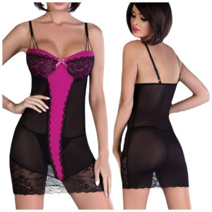 Koszulka nocna push-up z koronką stringi sexi L/XL Nancy LC 90203 - L/XL