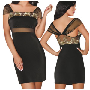 Koszulka nocna Elegancka Dopasowana Czarna S/M Amoria LC 90311 - S/M