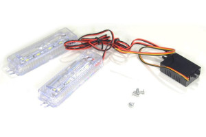 Lampa Przód 4 X Dioda Led Zw-317 Biała Migająca