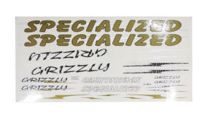 Rower Naklejka Grizzly Specialized Złota 335x160m