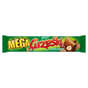 Grześki Mega Wafelek Orzechowy W Czekoladzie Mlecznej 48g -26szt