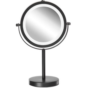 Lusterko kosmetyczne LED ø 17 cm czarne TUCHAN