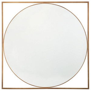 Lustro ścienne 76 x 76 cm złote NIHOA