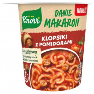 Pakiet 8szt Knorr Danie makaron klopsiki z pomidorami 63g