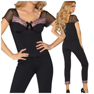 Elegancka piżama z koronką Długie spodnie L/XL Dorothy LC 90320 - L/XL