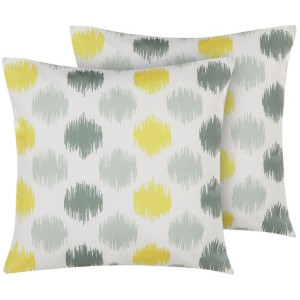2 poduszki ogrodowe w geometryczny wzór 45 x 45 cm wielokolorowy NEROLA