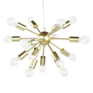 Lampa wisząca 15-punktowa metalowa złota BALAGAS