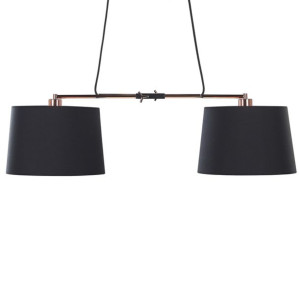 Lampa wisząca 2-punktowa czarna FUCINO
