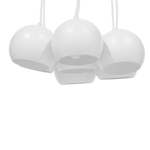 Lampa wisząca 7 kloszy metalowa biała OLZA