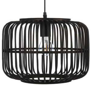 Lampa wisząca bambusowa czarna MACHEKE