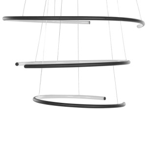 Lampa wisząca LED metalowa czarna MAYU