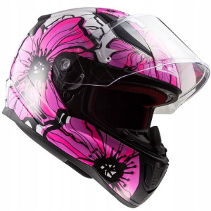 KASK MOTOCYKLOWY LS2 FF353 Rapid Poppies Pink L