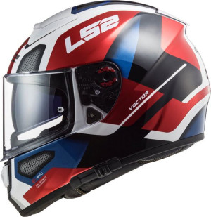 KASK MOTOCYKLOWY LS2 FF397 Vector Automat Red XL