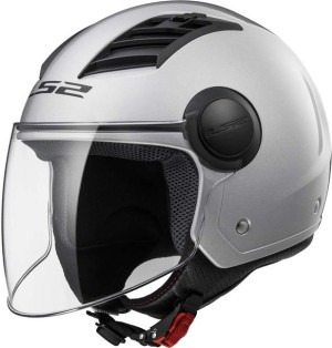 KASK MOTOCYKLOWY LS2 OF562 Airflow srebrny XL jet