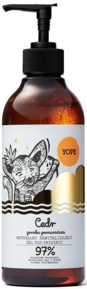 Naturalny Żel pod prysznic Cedr i Gorzka Pomarańcza Rewitalizujący 400 ml -