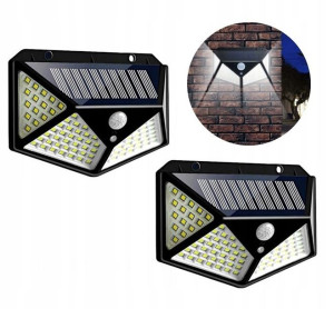 Lampa Solarna Z Czujnikiem Ruch I Zmierzchu Led X2