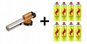 Palnik Gazowy Żeliwny Lutlampa + 8 Gaz