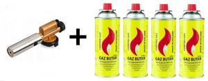 Palnik Gazowy Żeliwny Lutlampa + 4gaz