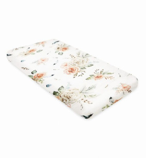 Prześcieradło do łóżeczka dziecięcego QBANA MAMA VINTAGE FLOWERS 120x60