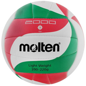 Piłka siatkowa molten v5m2000 light biało-czerwono-zielona