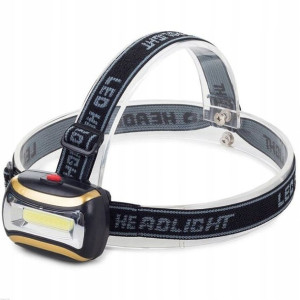 Latarka Czołowa Cob 3w Czołówka Mocna Lampka Led