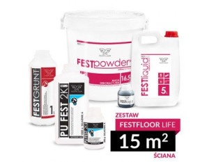 Festfloor life mikrocement .  System produktów mikrocementu na 15 m2 ściany