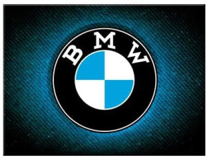 MAGNES BMW BLUE LOGO 6X8 cm nostalgic art 14385