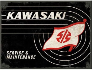 MAGNES KAWASAKI LOGO 6X8 cm nostalgic art 14382