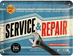 PLAKAT BLACHA SERVICE REPAIR 15X20 nostalgic art