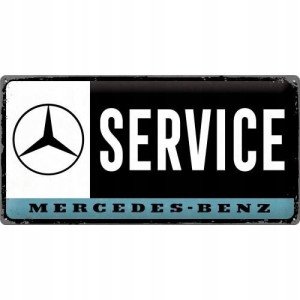 PLAKAT BLASZANY MERCEDES BENZ 25X50 nostalgic art
