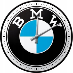 ZEGAR ŚCIENNY BMW LOGO nostalgic art analogowy