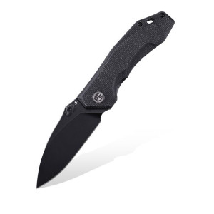 Nóż składany Petrified Fish Havrog PF-P04 DMDW Black Micarta