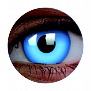 Soczewki świecące w świetle UV Glow Blue, 2 szt. podkreślające kolor