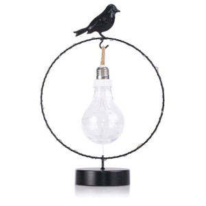 DecoKing Lampa dekoracyjna LED Ptak 23x34 czarna