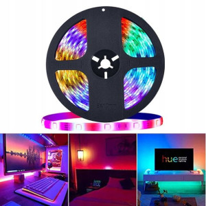 Taśma Led Smd 3528 5m Rgb Wodoodporna Z Pilotem