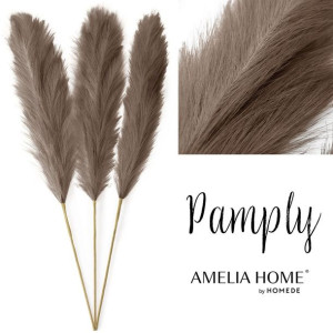 AmeliaHome Sztuczny kwiat trawa pampasowa PAMPLY 110CM 3 szt beżowy