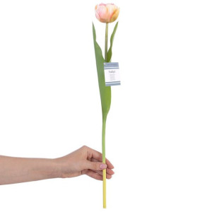AmeliaHome Sztuczny kwiat tulipan TULIPI pudrowy róż
