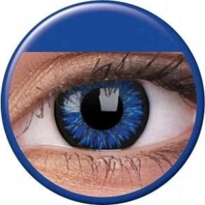 Soczewki kolorowe kontaktowe kwartalne Glamour Blue, 2 szt.