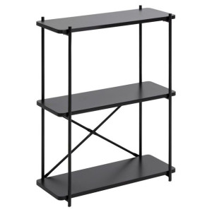 ACTONA Regał z półkami PANANA 75X60X25 czarny