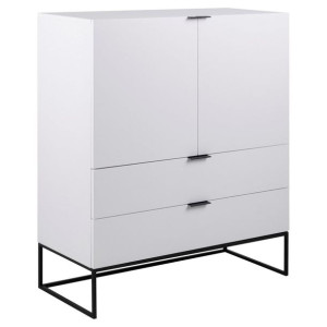 ACTONA Szafka biurowa DUNCAN 119,7x100x45 biała + czarna