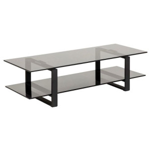 ACTONA Szafka pod telewizor szkło + metal RITA 32x120x45 czarna