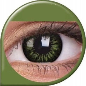 Soczewki kolorowe kontaktowe Big Eyes Party Green, 2 szt. zmieniające kolor