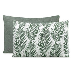AmeliaHome Poszewka pikowana z wypełnieniem TROPICAL BONAIRE 50X70 zielona